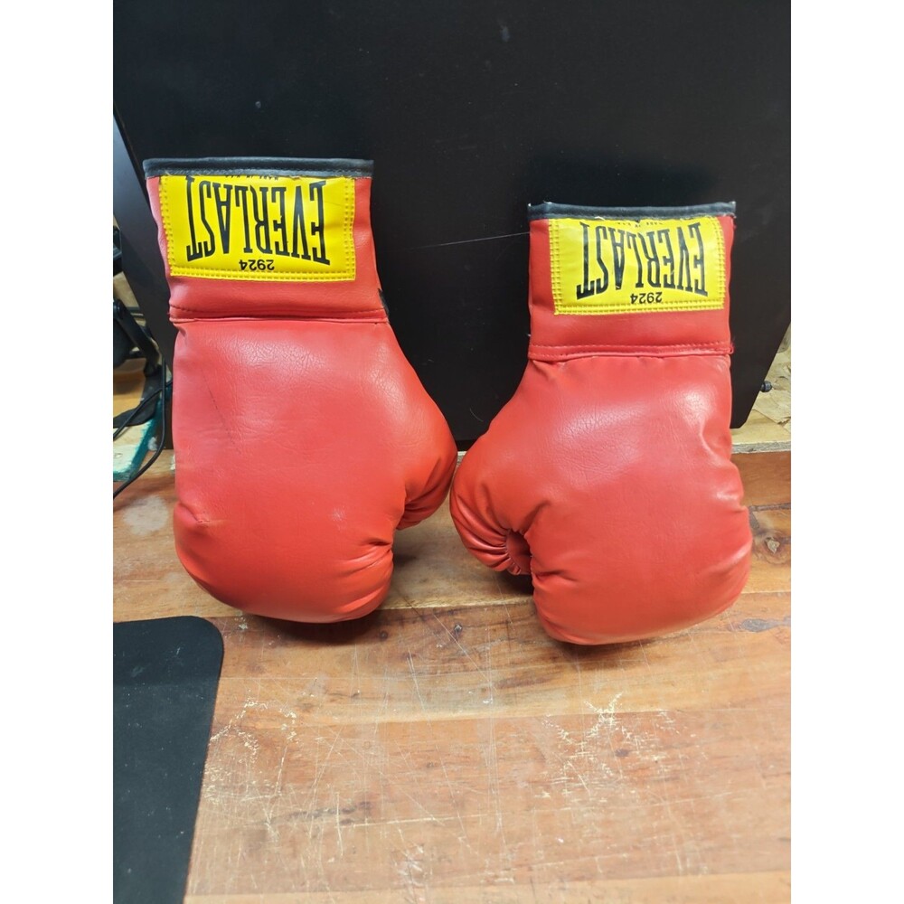 Vintage Everlast 14oz Lace Boxing Gloves - Red (2924) Made In USA Made In USA
